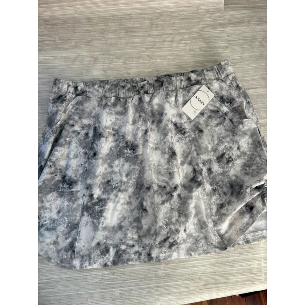 New jockey xl athletic skort gray & white